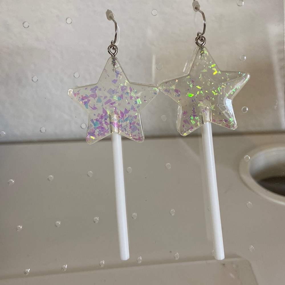 Star lollipop earrings